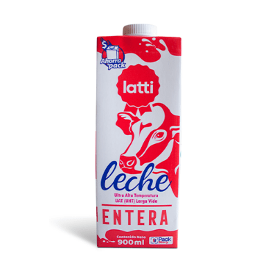 Imagen de LECHE ENTERA TETRAPAK UHT LATTI 900 ML