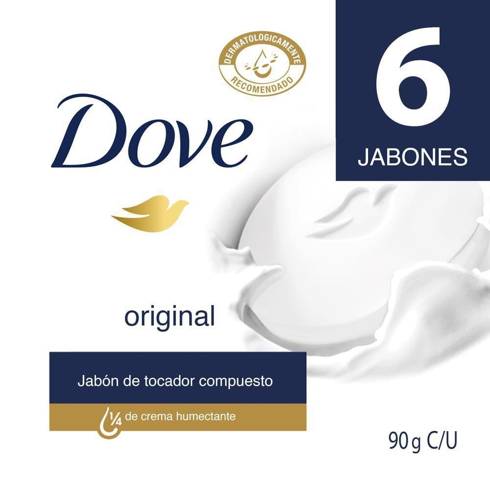 Imagen de Jabón Dove Original Barra x 6 und (540GR)