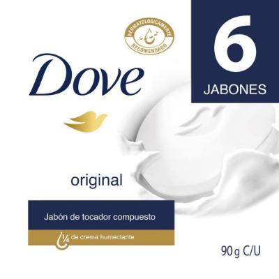 Imagen de Jabón Dove Original Barra x 6 und (540GR)