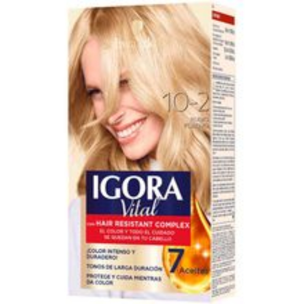 Imagen de Tinte IGORA vital rubio platino 2 tubos N.° 10.2