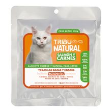 Alimento húmedo para gatos TRIBU salmón carne x200 g