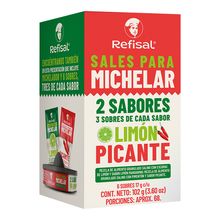 Sal REFISAL para michelar clásico refill 6 unds x17 g c/u