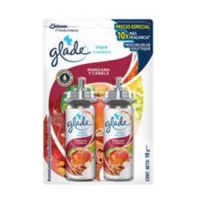 Imagen de Ambientador GLADE toque manzana canela 2 repuestos x18 g c/u