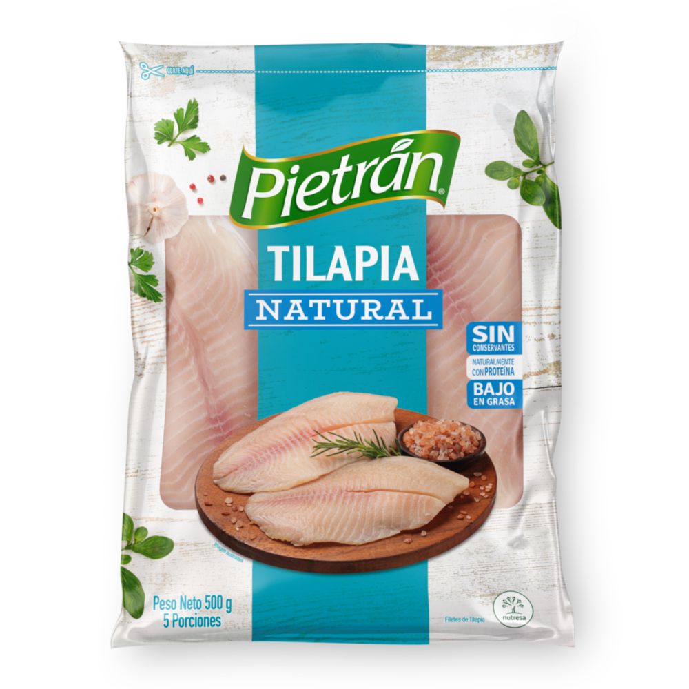 Tilapia o mojarra PIETRAN natural (500  gr)