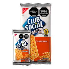 Galletas CLUB SOCIAL integral 9 unds x24 g c/u