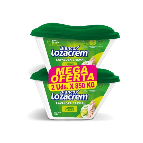 Imagen de Lavaloza  LOZA CREM x2und aroma limón y aloe (1700  gr)
