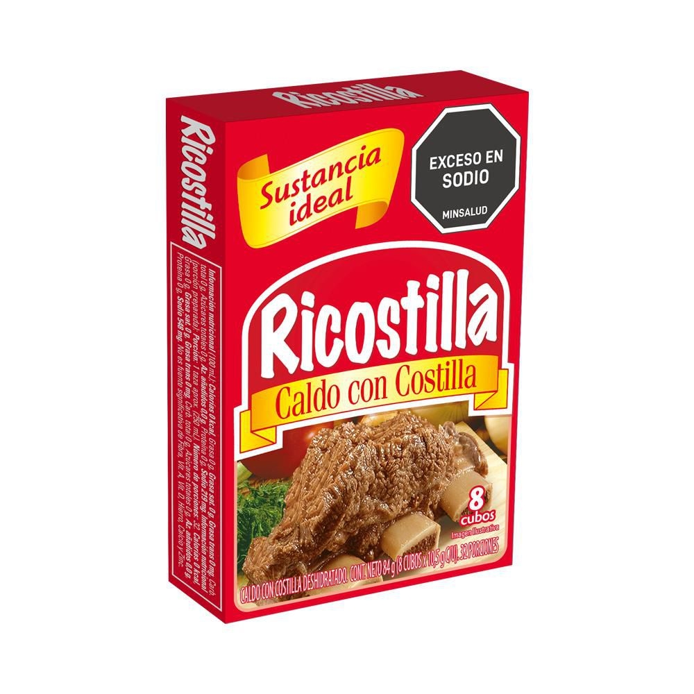 Imagen de Caldo de costilla RICOSTILLA 8 cubos (84  gr)