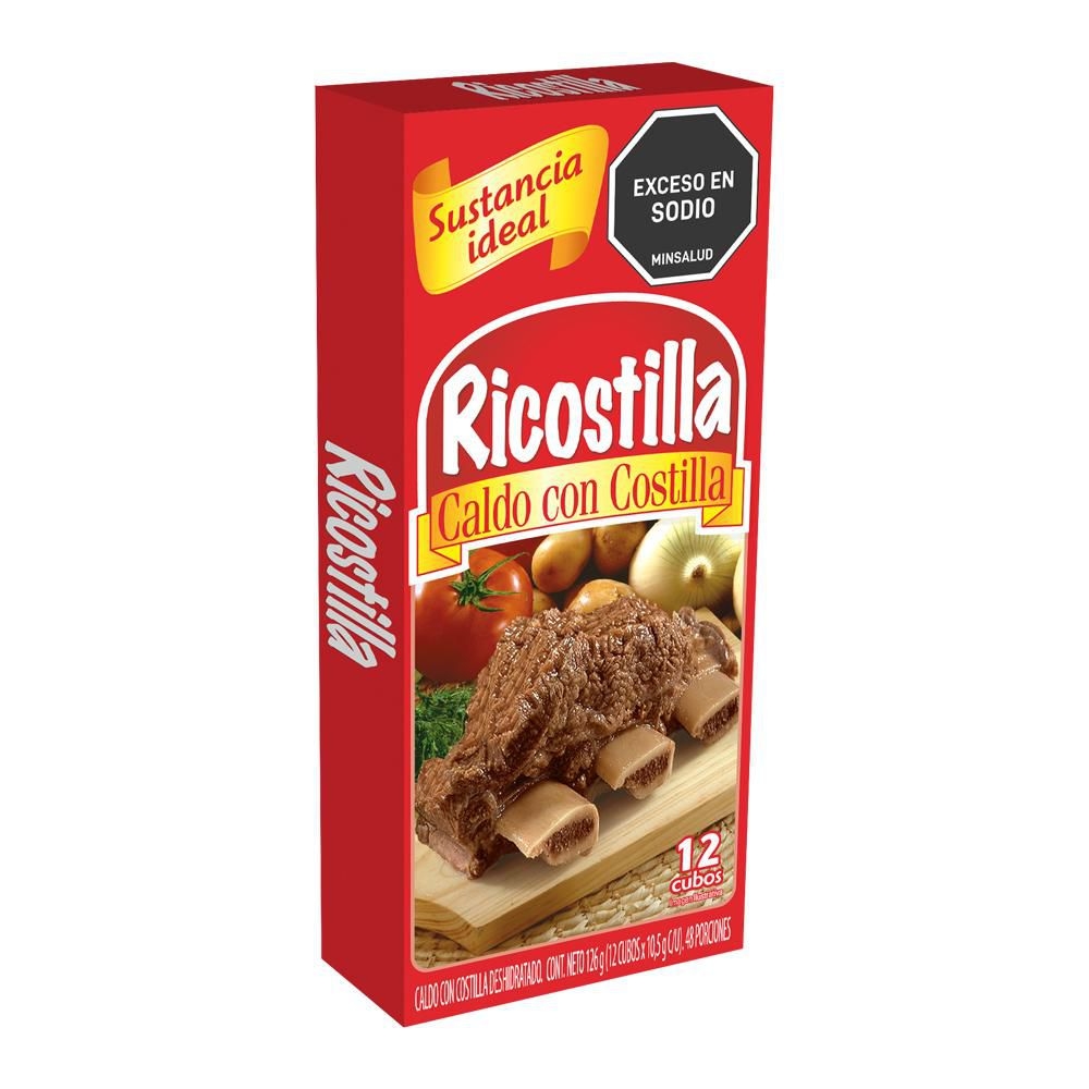 Imagen de Caldo de costilla RICOSTILLA 12 cubos (126  gr)