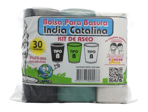 Imagen de Bolsa para basura INDIA CATALINA kit de aseo 51x76 cm