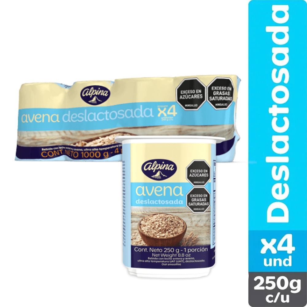 Imagen de Avena ALPINA deslactosada x4 unds x250 g