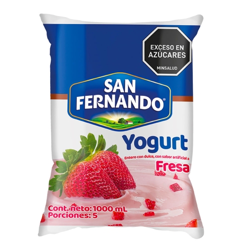 Imagen de Yogurt SAN FERNANDO fresa x1000 ml