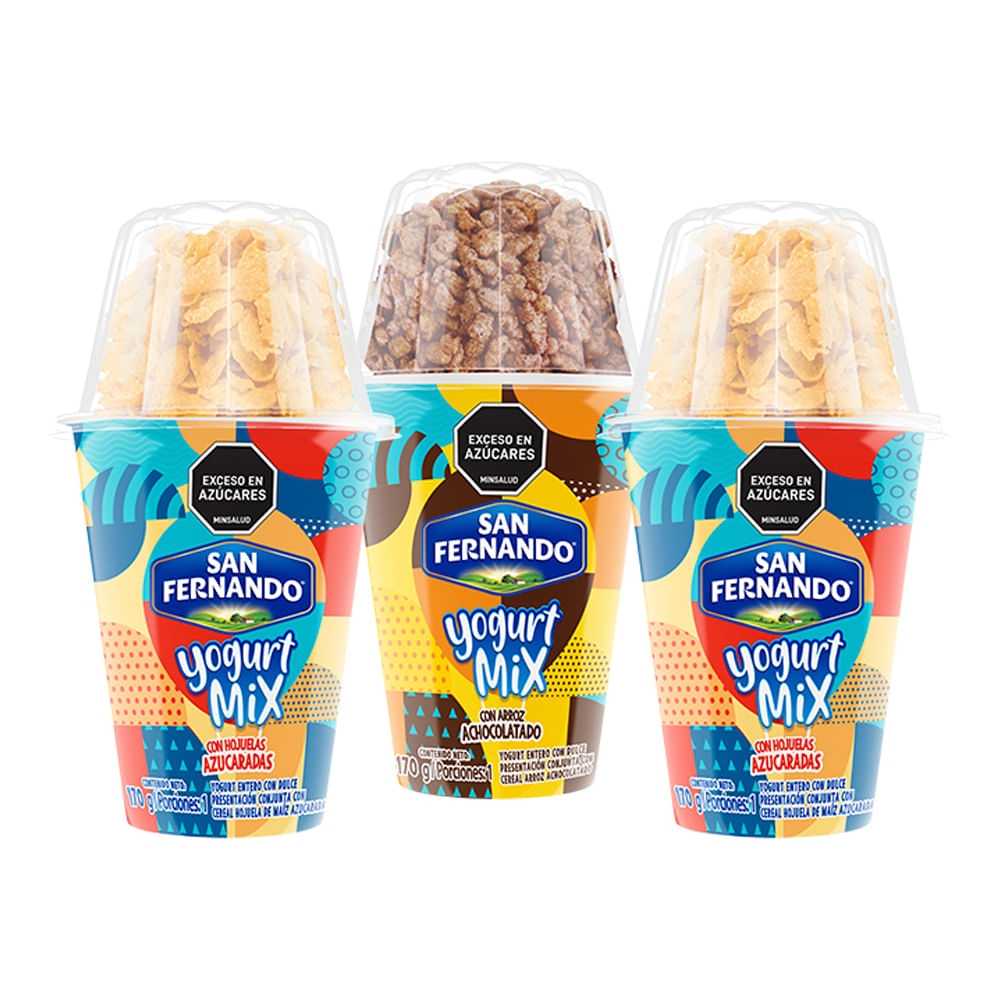 Imagen de Yogurt SAN FERNANDO con cereal 3 unds x170 g c/u