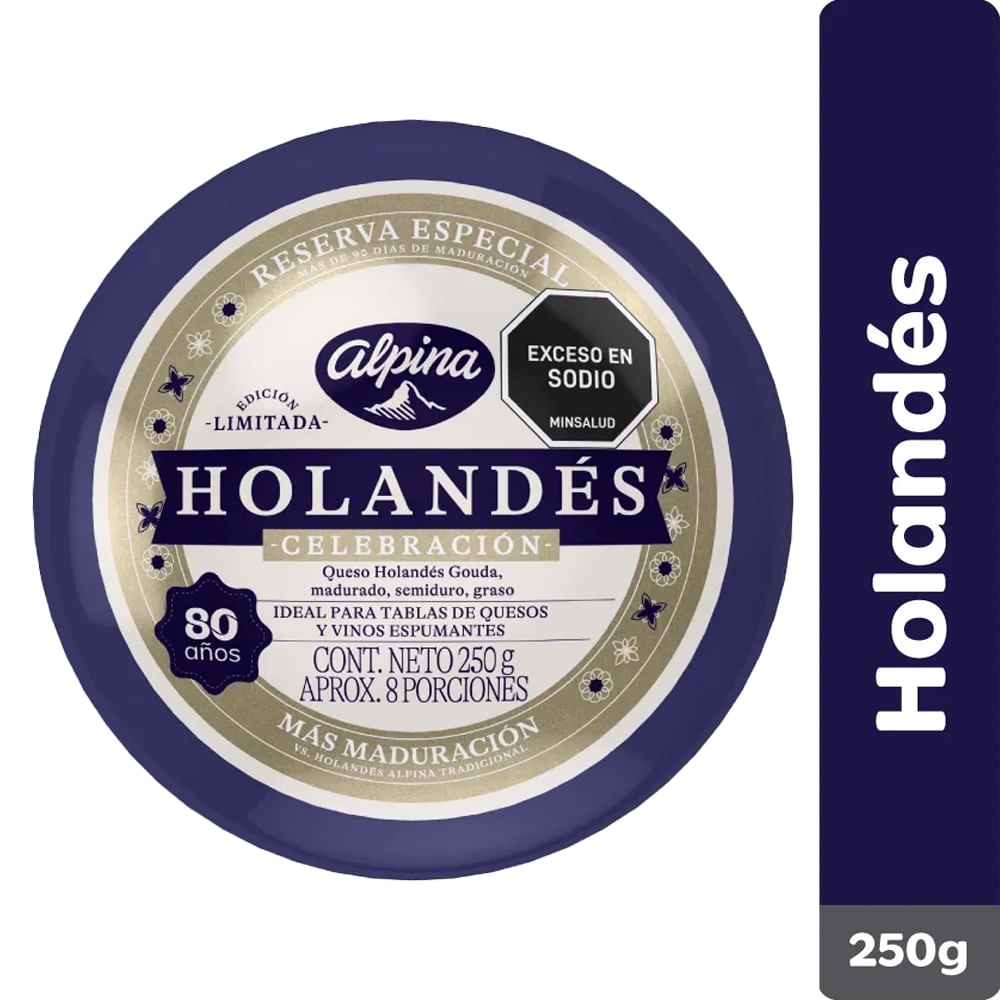 Imagen de Queso ALPINA holandes navideño x250 g