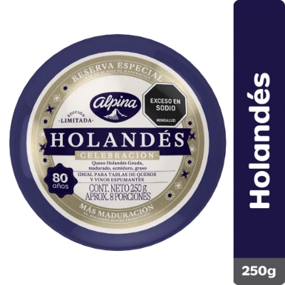 Imagen de Queso ALPINA holandes navideño x250 g