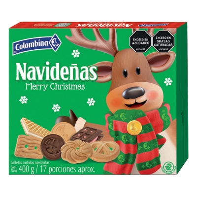 Imagen de Galletas COLOMBINA surtidas navideñas x400 g