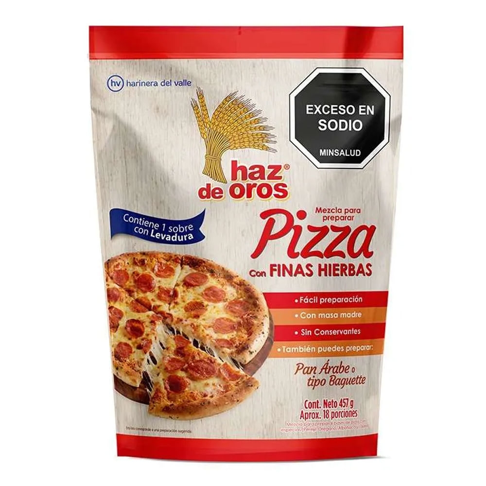 Imagen de Mezcla HAZ DE OROS pizza x457 g