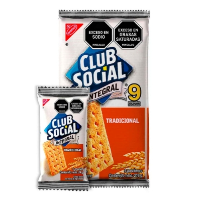 Imagen de Galletas CLUB SOCIAL integral 9 unds x24 g c/u