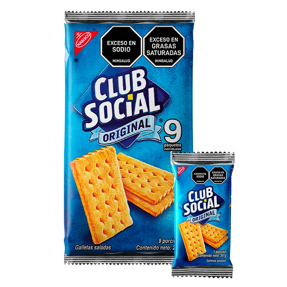 Imagen de Galletas CLUB SOCIAL original 9 unds x24 g c/u