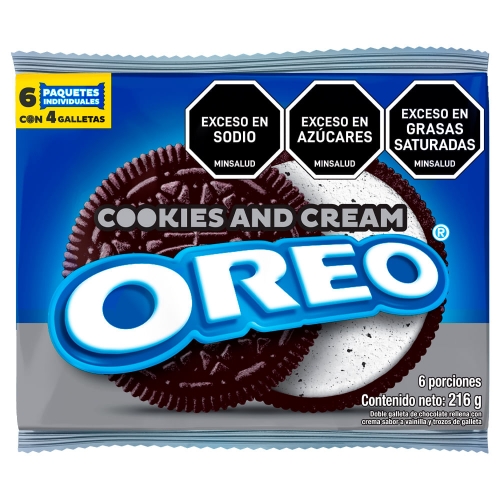 Imagen de Galletas OREO cookies & cream 6 unds x36 g c/u