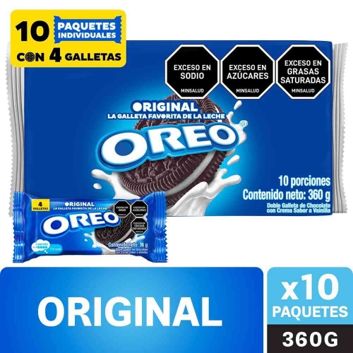 Imagen de Galletas OREO original 10 unds x36 g c/u