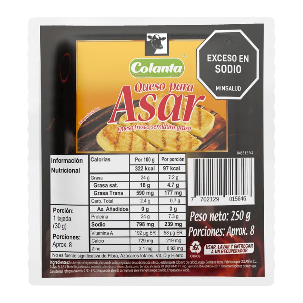 Imagen de Queso COLANTA para asar x250 g