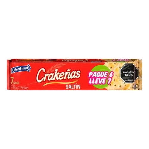 Imagen de Galletas CRAKEÑAS saltín pague 6 lleve 7 tacos x525 g