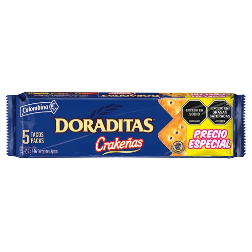 Imagen de Galletas COLOMBINA doraditas precio especial x455 g