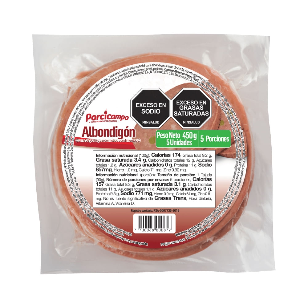 Imagen de Albondigon PORCICAMPO x450 g