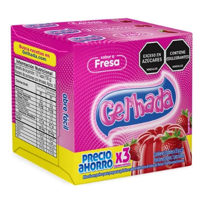 Imagen de Gelatina GEL'HADA surtida 3 unds x35 g c/u