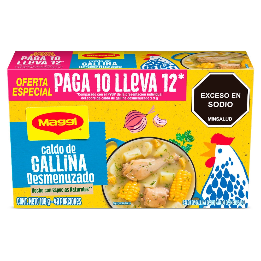 Imagen de Caldo MAGGI desmenuzado pague 10 lleve 12 x90 g