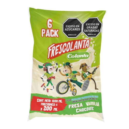 Imagen de Leche saborizada COLANTA surtida 6 unds bolsa x200 ml c/u