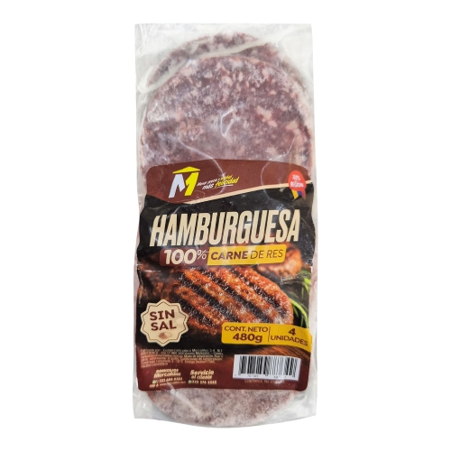 Imagen de Hamburguesa de res x480 g