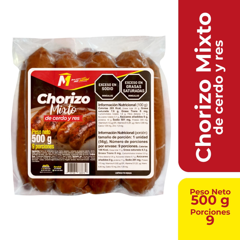 Imagen de Chorizo M mixto 9 unds x500 g