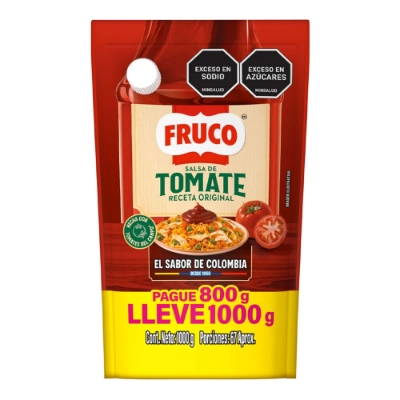 Imagen de Salsa tomate FRUCO pague 800 g lleve 1000 g