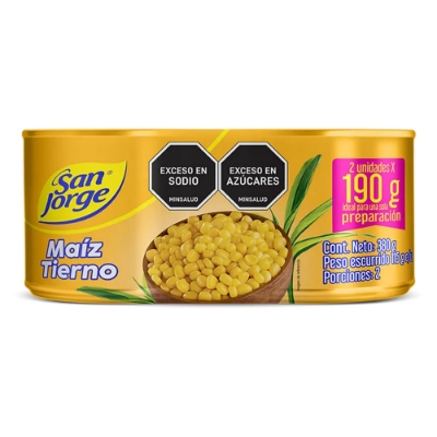 Imagen de Maíz tierno SAN JORGE 2 unds x115 g