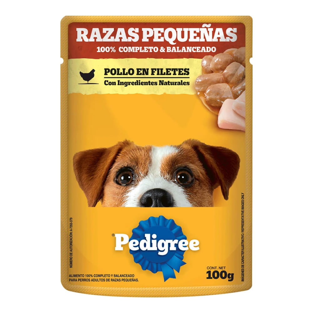 Imagen de Alimento húmedo para perro PEDIGREE razas pequeñas sabor a pollo en salsa x100 g