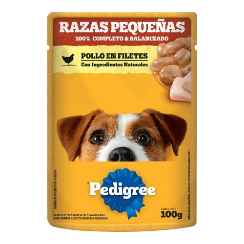 Imagen de Alimento húmedo para perro PEDIGREE razas pequeñas sabor a pollo en salsa x100 g