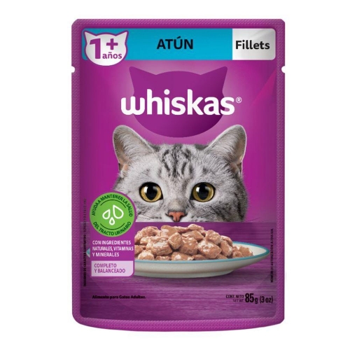 Imagen de Alimento húmedo para gato WHISKAS adulto sabor atún x85 g