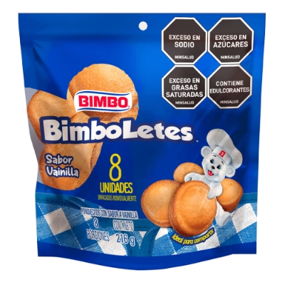 Imagen de Bimboletes BIMBO sabor a vainilla 8 unds x27 g c/u