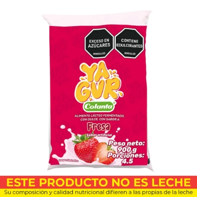 Imagen de Bebida yagur COLANTA fresa x900 g