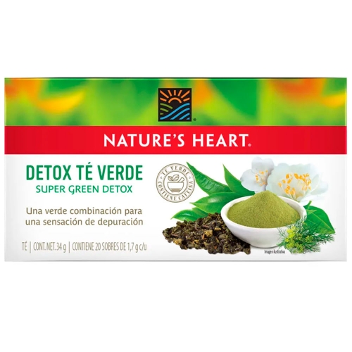 Imagen de Té NATURES HEART super green detox x20 sobres