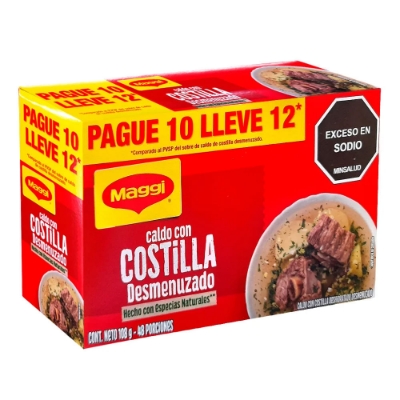Imagen de Caldo MAGGI desmenuzado/costilla  pague 10 lleve 12 x9 g c/u